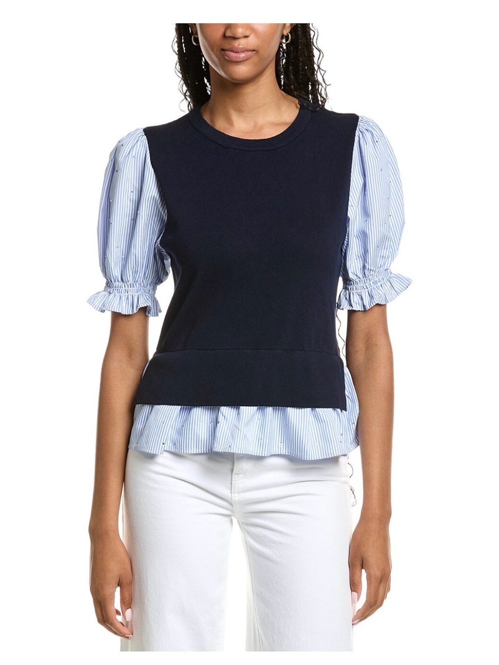 Nanette Lepore Navy Sweater Shirt